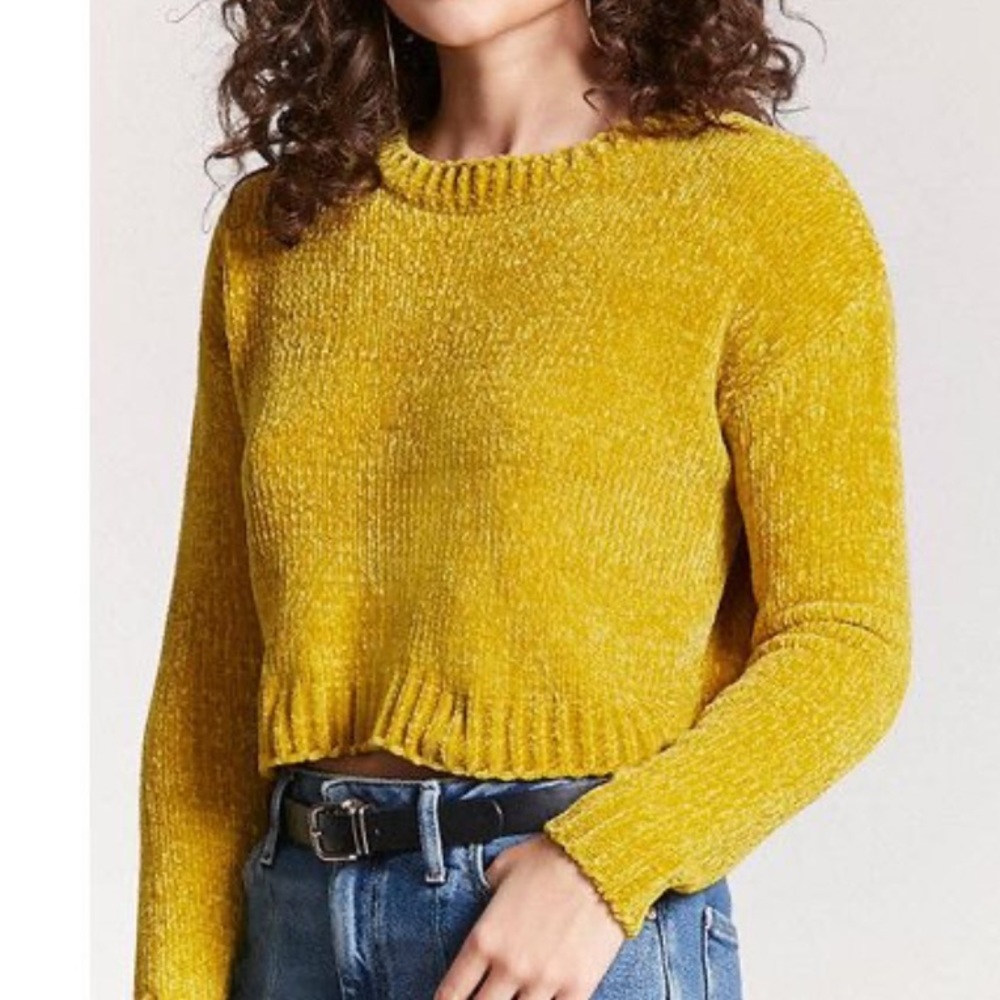 F21 cropped sweater